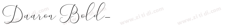 Daaron Bold字体转换
